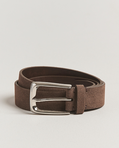 Herre | Brunello Cucinelli | Brunello Cucinelli Suede Belt Dark Brown