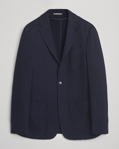 Herre | Canali | Canali Cotton/Cashmere Jersey Blazer Navy
