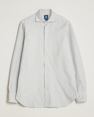 Herre | Finamore Napoli | Finamore Napoli Gaeta Flannel Sport Shirt Light Grey