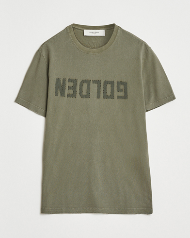 Herre | Golden Goose | Golden Goose Cotton Logo T-Shirt Dusty Olive