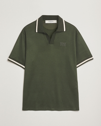 Herre | Golden Goose | Golden Goose Micro Piquet Knit Polo Grape Leaf