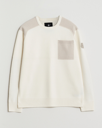 Sail Racing Spine Wool/Cashmere Knitted Crew Neck Off White – Hvit
