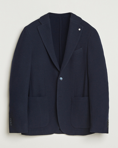 Herre | L.B.M. 1911 | L.B.M. 1911 Jack Fly Knitted Wool Blazer Navy