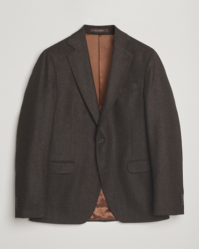 Herre | Oscar Jacobson | Oscar Jacobson Fogerty Herringbone Tweed Blazer Brown