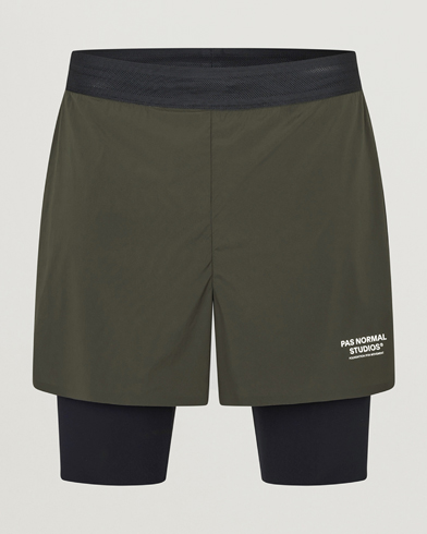 Herre | Pas Normal Studios | Pas Normal Studios Balance 2-in-1 Shorts Dark Olive