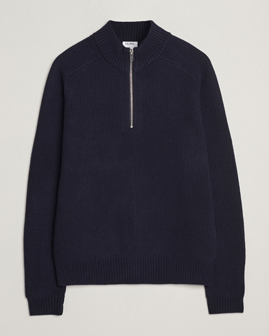 Herre | Filippa K | Filippa K Ribbed Wool Half Zip Navy