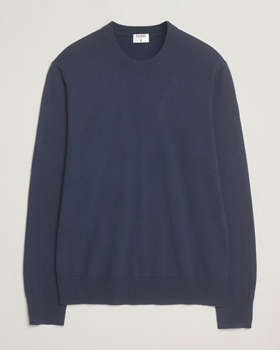 Herre | Filippa K | Filippa K Cotton Merino Knitted Sweater Dusk Blue