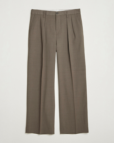 Herre | Filippa K | Filippa K Milo Wide Wool Trousers Driftwood