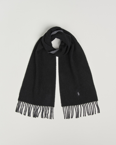 Herre | Polo Ralph Lauren | Polo Ralph Lauren Reversible Wool Scarf Polo Black/Grey