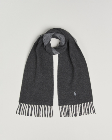 Herre | Polo Ralph Lauren | Polo Ralph Lauren Reversible Wool Scarf Grey Heather