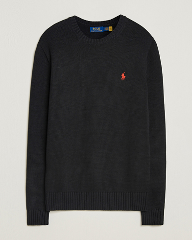 Herre | Polo Ralph Lauren | Polo Ralph Lauren Cotton Crew Neck Sweater Polo Black