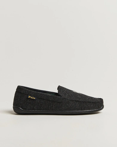 Herre | Polo Ralph Lauren | Polo Ralph Lauren Brenan Wool Slipper Black/Cream