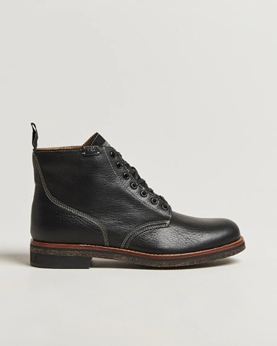 Herre | Polo Ralph Lauren | Polo Ralph Lauren Radford Oiled Leather Boot Black Calf