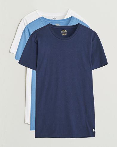 Herre | Polo Ralph Lauren | Polo Ralph Lauren 3-Pack Crew Neck T-Shirt Blue/White/Navy
