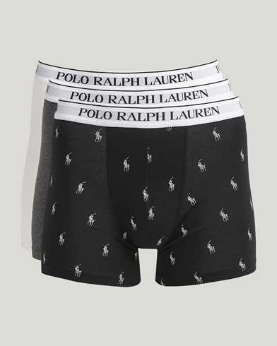 Polo Ralph Lauren 3-Pack Boxer Brief Black/Grey/White – Flerfarget