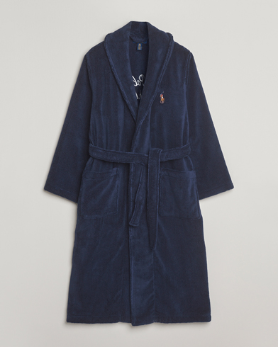 Herre | Polo Ralph Lauren | Polo Ralph Lauren Cotton Terry Logo Robe Cruise Navy