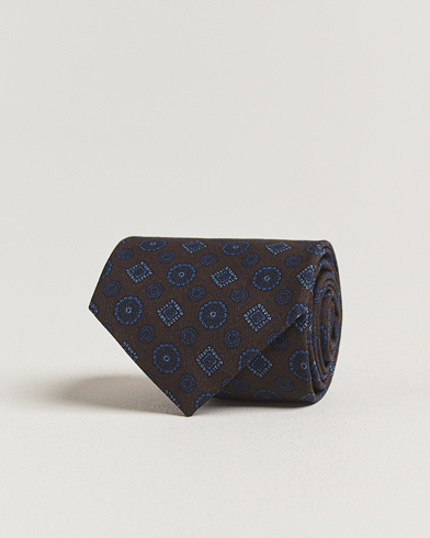 Herre | Stenströms | Stenströms Woven Wool Tie 7,5cm Brown