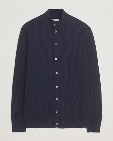 Herre | Stenströms | Stenströms Knitted Structure Cardigan Navy