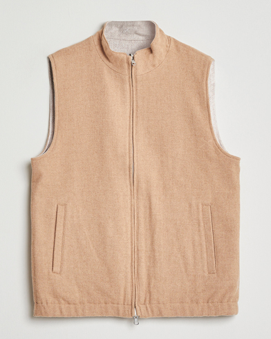 Herre | Stenströms | Stenströms Reversible Wool Vest Beige