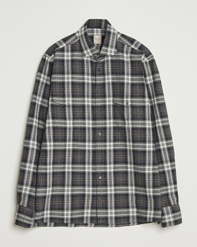 Herre | Stenströms | Stenströms Regular Fit Checked Pocket Shirt Grey