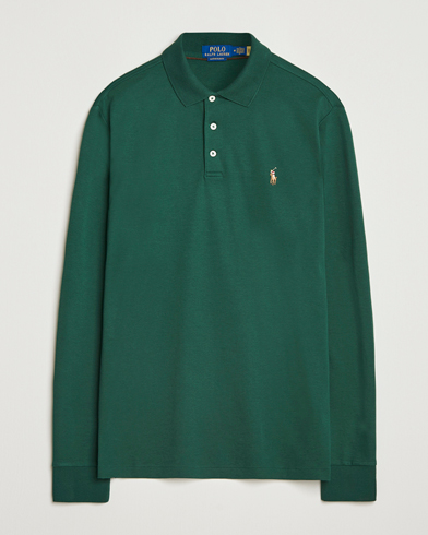 Herre | Polo Ralph Lauren | Polo Ralph Lauren Pima Cotton Custom Slim Fit LS Polo Vintage Pine