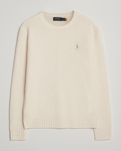 Herre | Polo Ralph Lauren | Polo Ralph Lauren Alpaca Crew Neck Sweater Cream Tonal