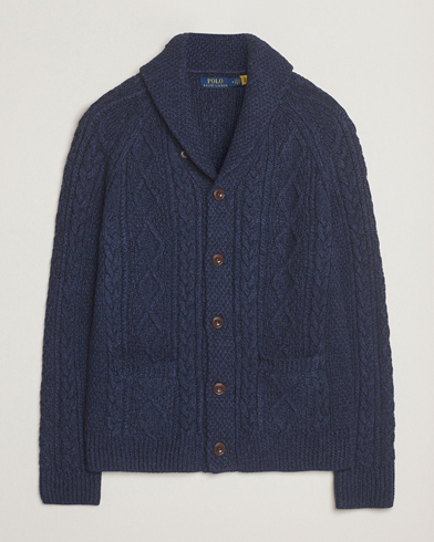 Herre | Polo Ralph Lauren | Polo Ralph Lauren Cotton Shawl Cardigan Navy Heather