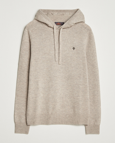 Herre | Morris | Morris Hertford Lambswool Hoodie Khaki