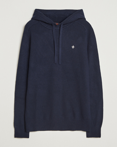 Herre | Morris | Morris Hertford Lambswool Hoodie Navy
