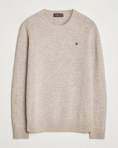 Herre | Morris | Morris Hertford Lambswool Merino Crew Neck Khaki