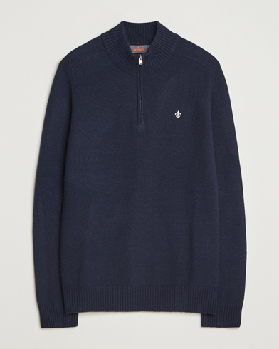 Herre | Morris | Morris Hertford Lambswool Merino Half Zip Navy