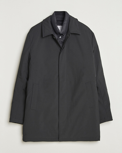 Herre | KnowledgeCotton Apparel | KnowledgeCotton Apparel Climateshell Padded Carcoat Black