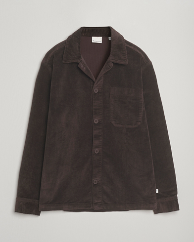 Herre | KnowledgeCotton Apparel | KnowledgeCotton Apparel Cotton Corduroy Overshirt Chocolate
