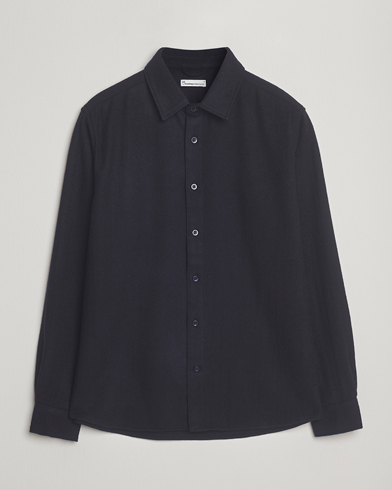 Herre | KnowledgeCotton Apparel | KnowledgeCotton Apparel Merino Wool Overshirt Night Sky