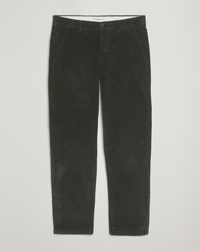 Herre | KnowledgeCotton Apparel | KnowledgeCotton Apparel Chuck Regular Cord Trousers Olive