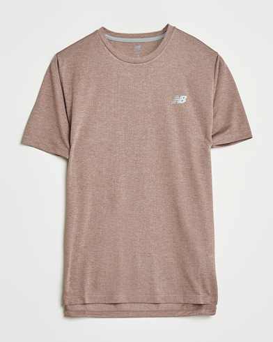 Herre | New Balance Running | New Balance Running Athletics Short Sleeve T-Shirt Earth Shadow Heather