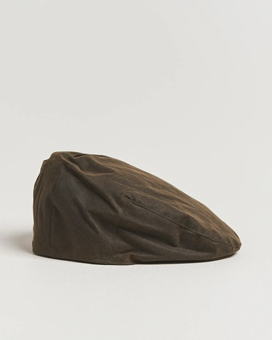 Herre | Barbour Lifestyle | Barbour Lifestyle Waxed Flat Cap Olive