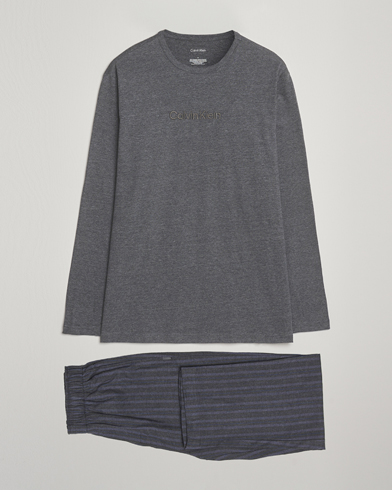 Herre | Calvin Klein | Calvin Klein Flannel Pyjama Set Charcoal