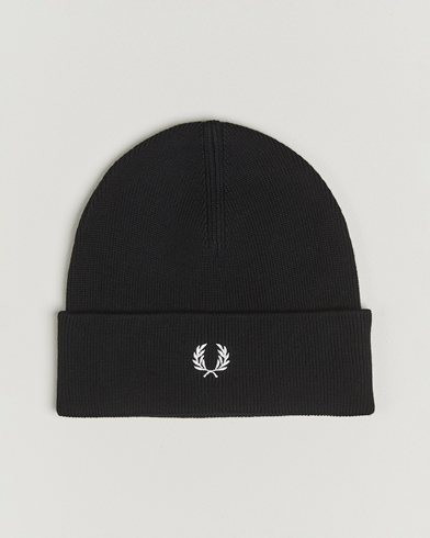 Herre | Fred Perry | Fred Perry Merino Wool Beanie Black