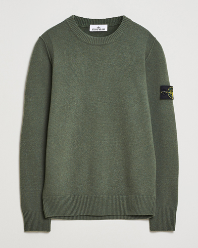 Herre | Stone Island | Stone Island Knitted Lambswool Crew Neck Military Green