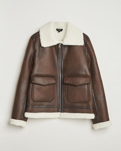 A.P.C. Tommy Aviator Jacket Brown – Brun