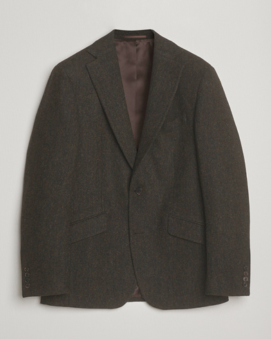 Herre | Walker Slater | Walker Slater Edward Shetland Wool Donegal Blazer Dark Brown