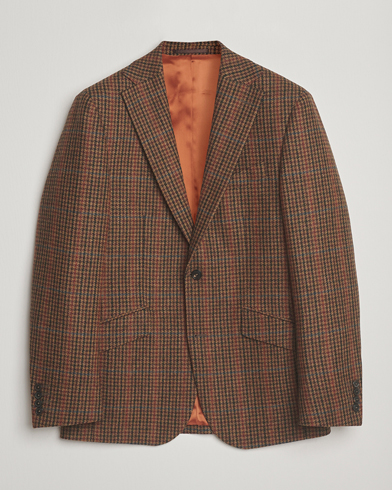Herre | Walker Slater | Walker Slater Edward Lambswool Dogtooth Blazer Brown