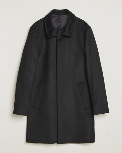 Herre | Tiger of Sweden | Tiger of Sweden Aleric Wool/Cashmere Stand Up Coat Black