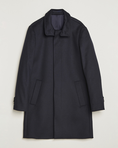 Herre | Tiger of Sweden | Tiger of Sweden Aleric Wool/Cashmere Stand Up Coat Light Ink