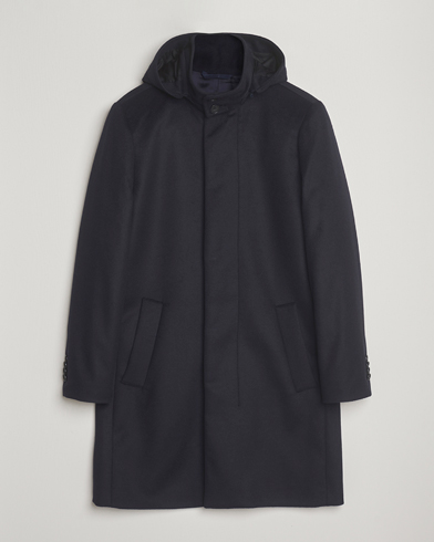 Herre | Tiger of Sweden | Tiger of Sweden Aleric Wool/Cashmere Hooded Coat Light Ink