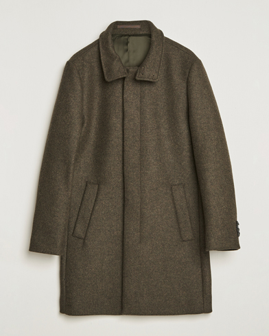 Herre | Tiger of Sweden | Tiger of Sweden Aleric Wool Stand Up Coat Olive Extreme