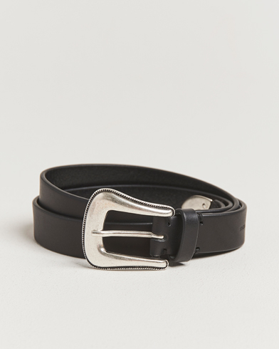 Herre | Tiger of Sweden | Tiger of Sweden Ecus Western Leather Belt Black