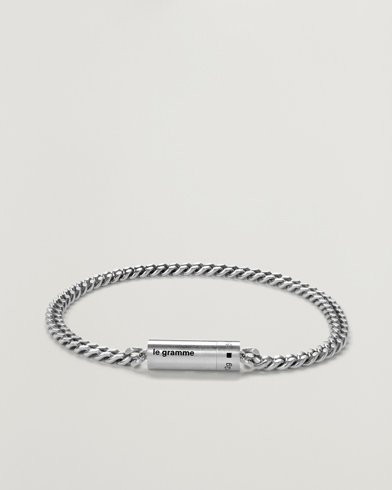 LE GRAMME Curb Chain Cable Bracelet Sterling Silver 12g – Sølv