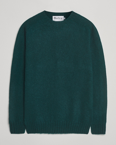 Herre | Harley Of Scotland | Harley Of Scotland Brushed Supersoft Lambswool Crewneck Tartan